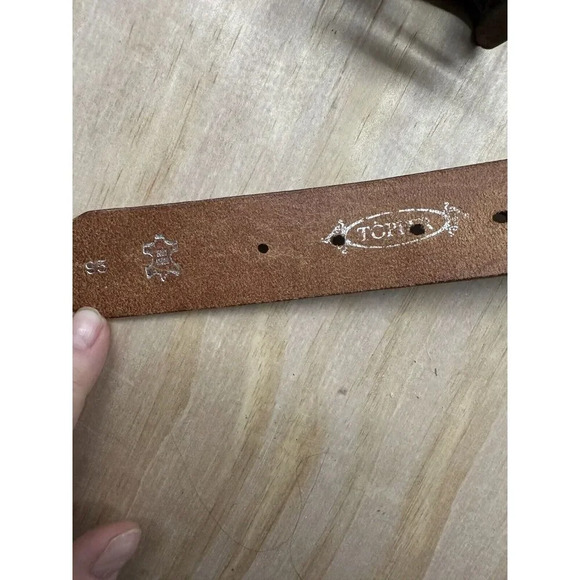 TOPFER Brown  Leather Gold Buckle and designs Sz 95 (US 38),  Bavaria, Germany - Picture 3 of 9